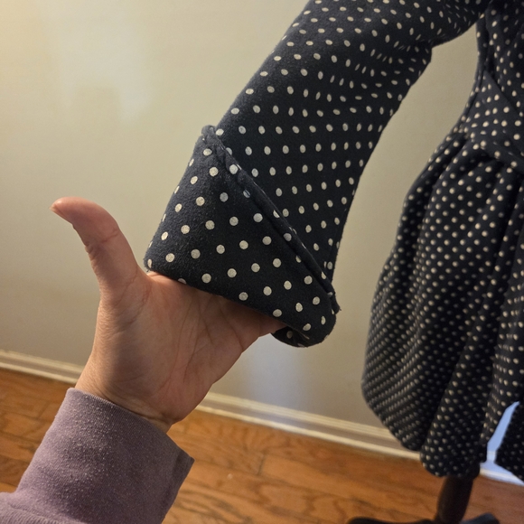 Effie's Heart Blue Polka Dot Coat. - Picture 3 of 8